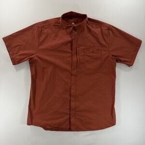 AG Gear Shirt Mens Large Orange Harvester UPF 30+ Button Up Outdoor Field Work